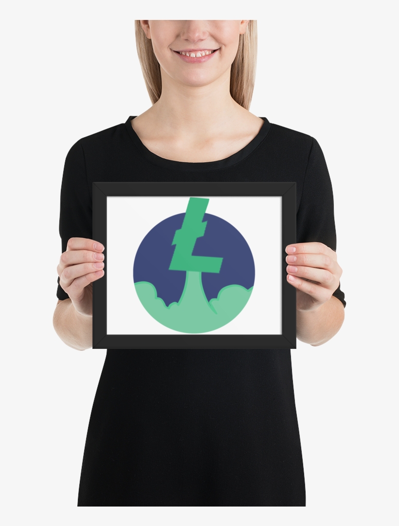 Framed Litecoin Rocket Poster Framed Litecoin Rocket - Poster, transparent png