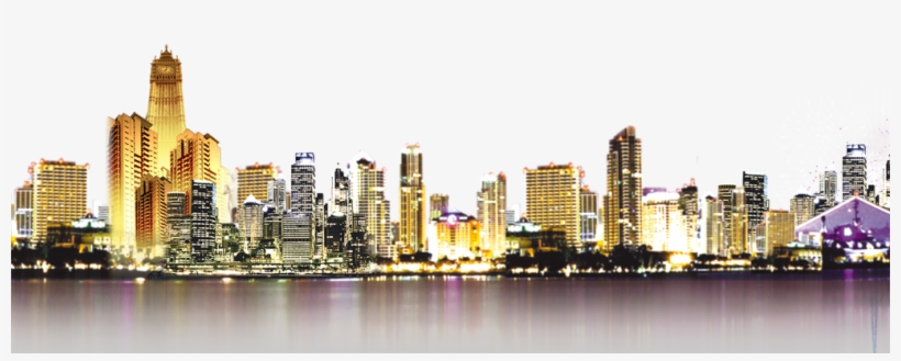Panorama Transprent Png Free - City Skyline At Night Png, transparent png