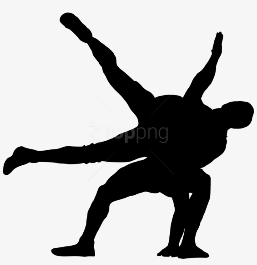 Free Png Sport Wrestling Silhouette Png - Wrestler Clip Art Silhouette, transparent png