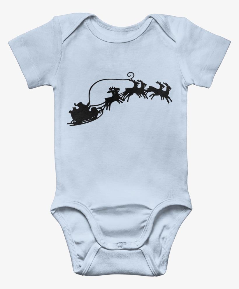 Santa Sleigh ﻿classic Baby Onesie Bodysuit - Infant Bodysuit, transparent png