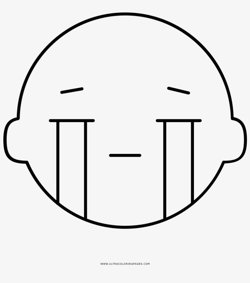 Crying Coloring Page - Line Art, transparent png