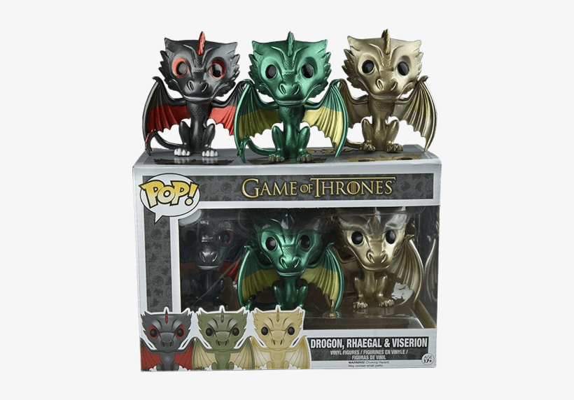 Metallic Game Of Thrones Dragons - Drogon Rhaegal Viserion Pop, transparent png