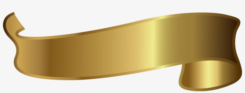 Brass Material Angle Font - Gold Ribbon Vector Png, transparent png