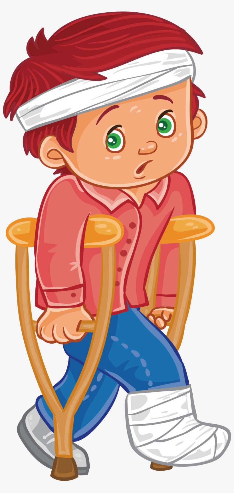 Stock Illustration Photography A Wounded Boy In - Niños Con Heridas Animados, transparent png