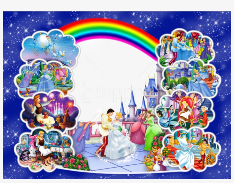 Free Png Best Stock Photos Cinderella Childframe Background - Disneyland Photo Frame Png, transparent png