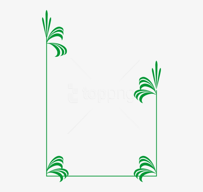 Free Png Green Border Frame Png Pic Png - Leaves Border Designs Png, transparent png