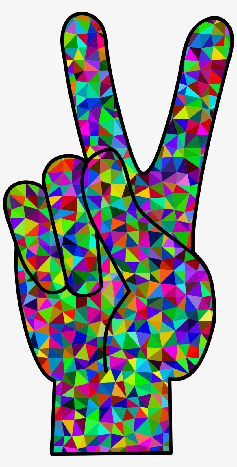 This Free Icons Png Design Of Prismatic Low Poly Peace, transparent png