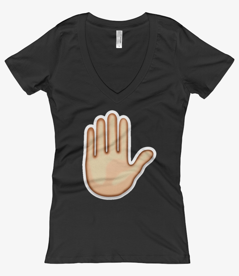 Women's Emoji V Neck - T-shirt, transparent png