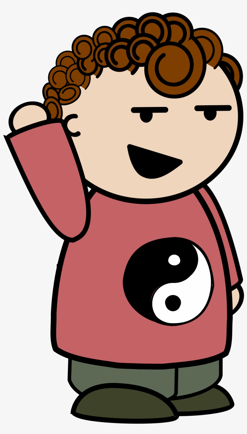 This Free Icons Png Design Of Yin Yang Boy, Hand Raised, transparent png