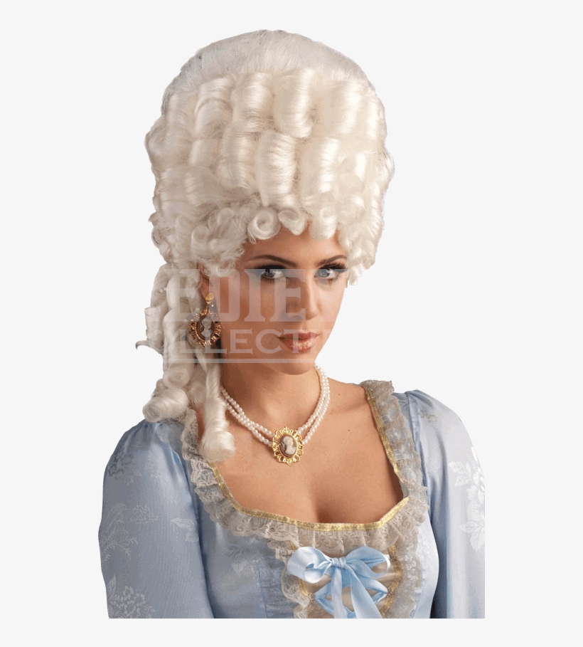 Platinum Blonde Marie Antoinette Wig - Deluxe Marie Antoinette Wig, transparent png