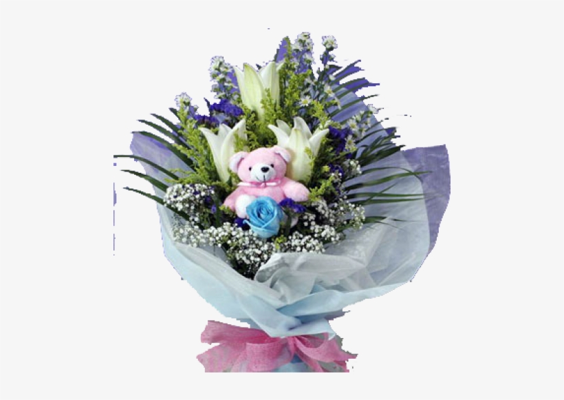 Casa Blanca W/ Babys Breath And Greenery In A Bouquet - Santikos Casa Blanca, transparent png