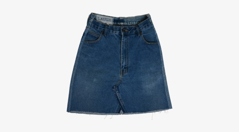 Blue Deconstructed Denim Laugh - Miniskirt, transparent png