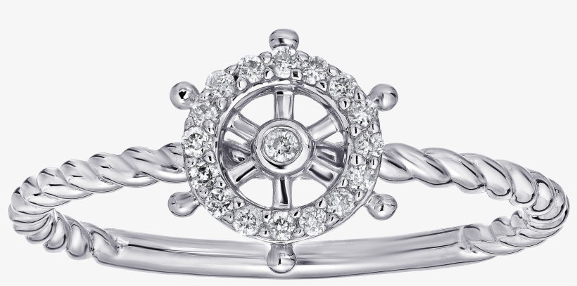 Diamond Anchor Ring - Engagement Ring, transparent png