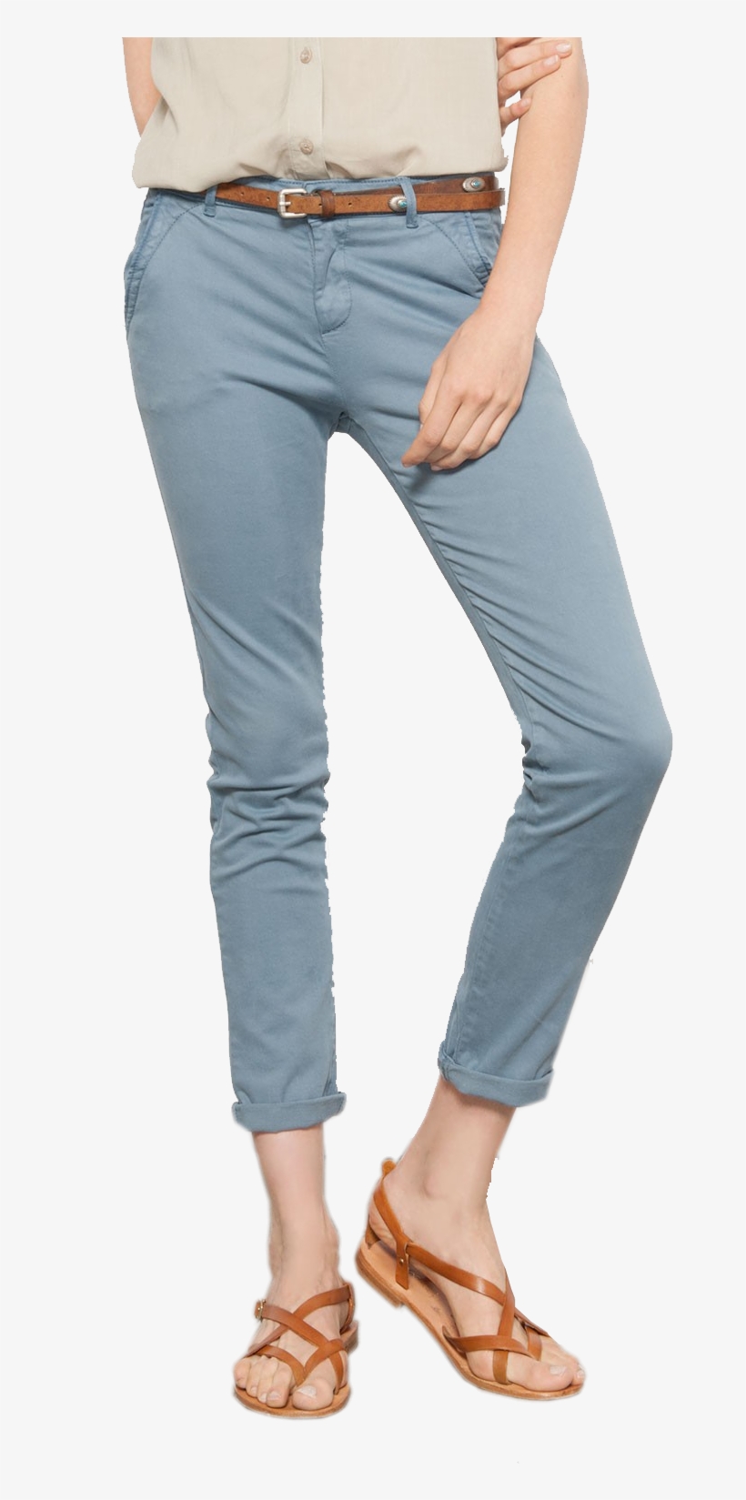 Reiko Sandy Chino Blue Jean Front - Reiko Sandy Chino, transparent png