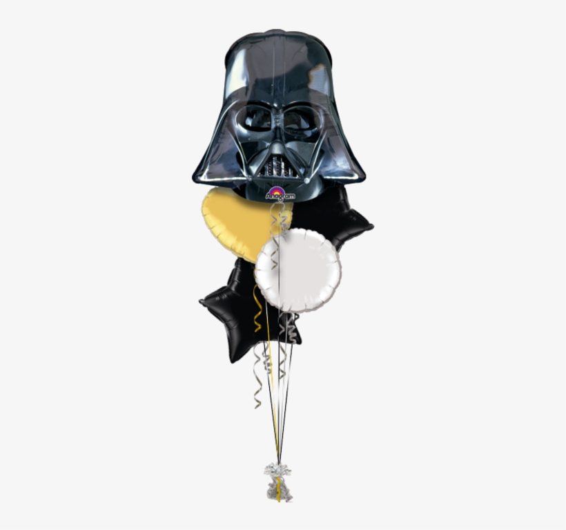 Star Wars Darth Vader Helmet Get Well Balloon - Star Wars Darth Vader Helm, transparent png