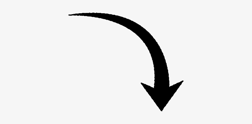 Drawn Arrow Curved, transparent png