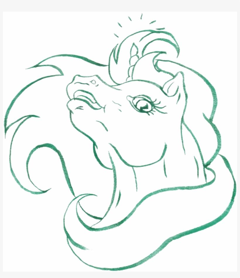 Unicorn Head By Yamina - Drawing, transparent png
