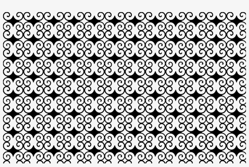 Black And White Ornament Geometry Texture Mapping - Wat Traimit, transparent png