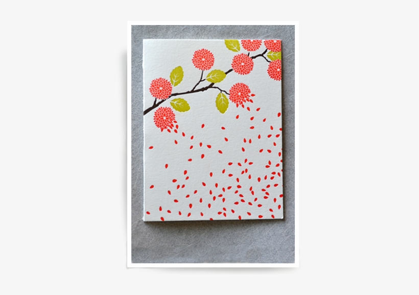 Falling Petals - Greeting Card, transparent png