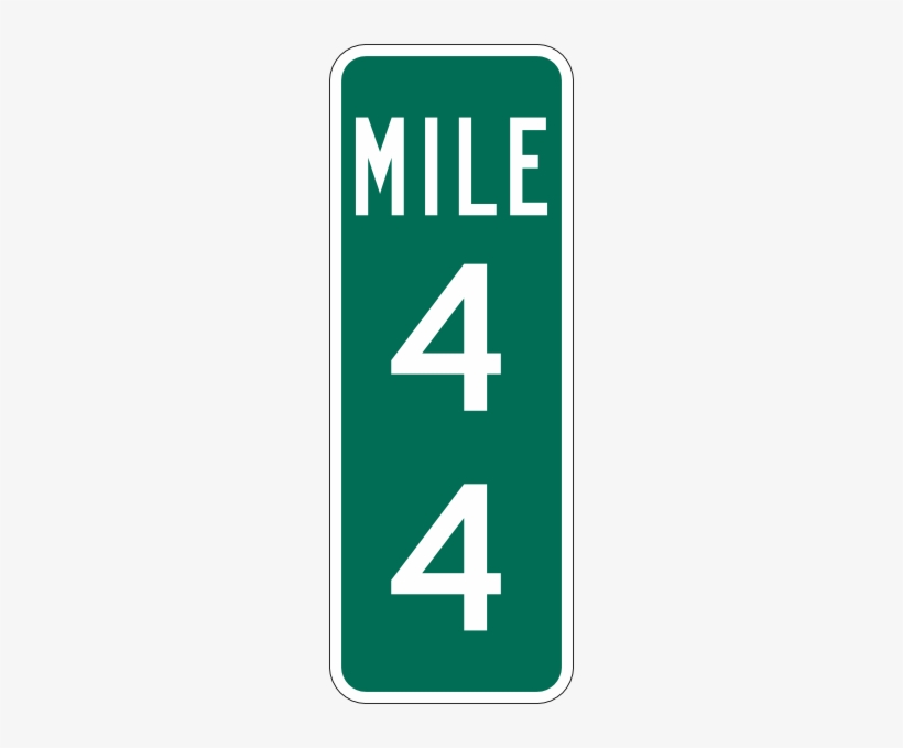 Mile Marker - Mile Marker Road Sign, transparent png