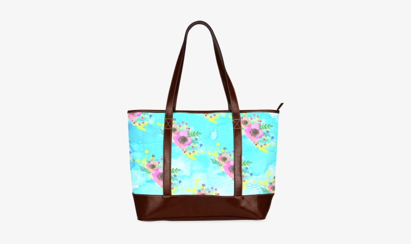 Watercolor Bouquet Tote Handbag - Curious Maple Fox Fashion Designed Tote Handbag, transparent png