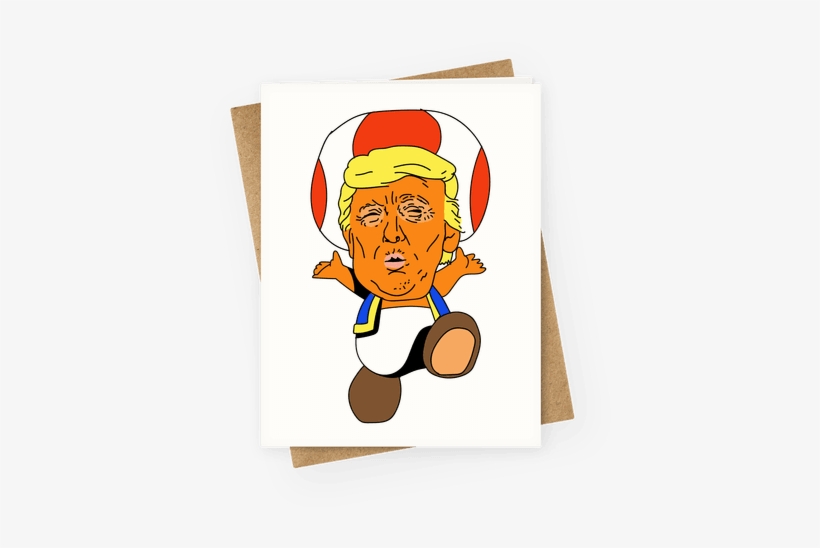 Donald Trump Toad Mushroom Greeting Card - Santa Puns, transparent png