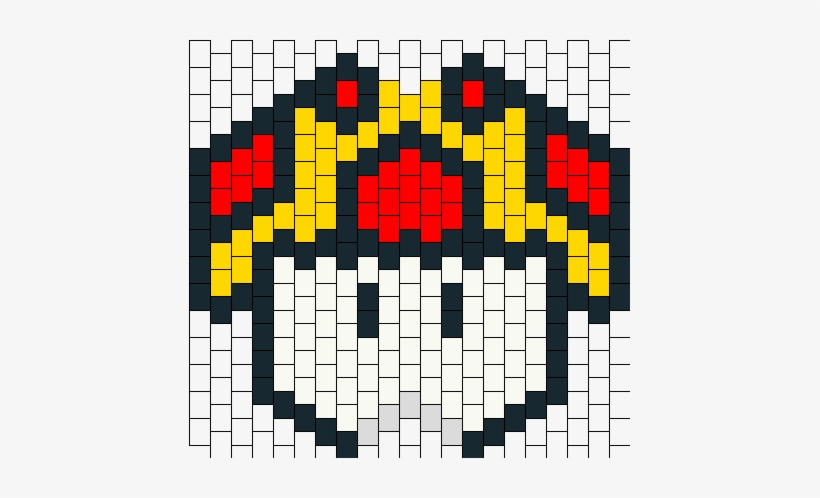 Super Mario Mega Mushroom Mask Bead Pattern - Mushroom Kandi Mask Pattern, transparent png