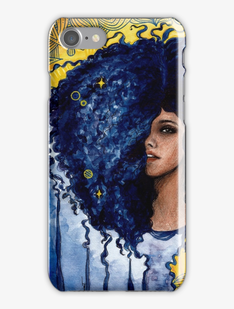 Blue Curls Watercolor And Ink Iphone 7 Snap Case - Trichostema, transparent png