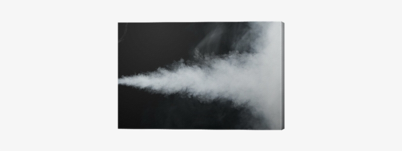 White Smoke Trail Isolated On Black Canvas Print • - White, transparent png