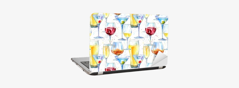 Seamless Pattern Of A Champagne,cognac, Wine,martini, - Alcoholic Drink, transparent png