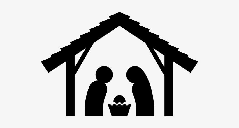 Nativity Scene Rubber Stamp - Silhouette, transparent png