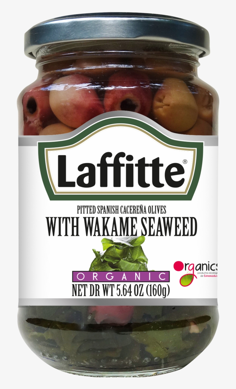 Organic Pitted Natural Olives With Wakame Seaweed, transparent png