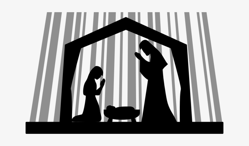 O Holy Night - Nativity Silhouette Png, transparent png
