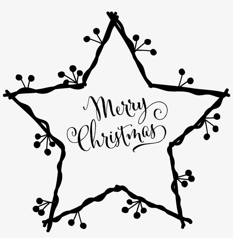 Nativity Star Silhouette Png For Kids - Black And Whitechristmas Stars, transparent png