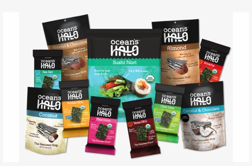 Oceans Halo Chocolate Seaweed Snacks - Ocean's Halo Sriracha Seaweed Snacks, transparent png