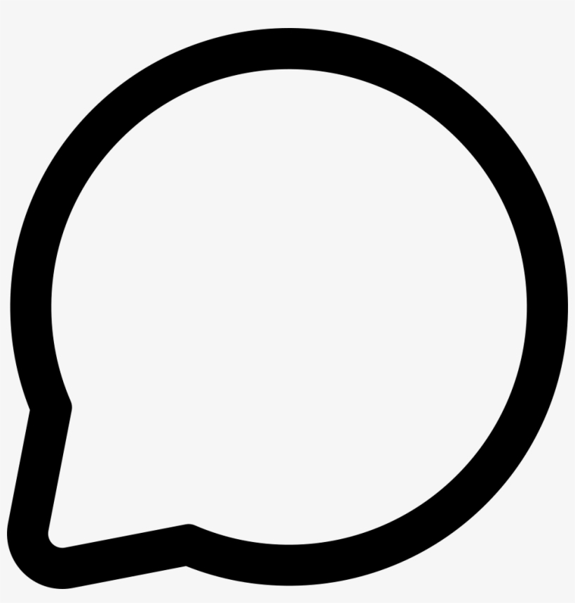 Messsage Circular Outlined Speech Bubble Comments - Line, transparent png