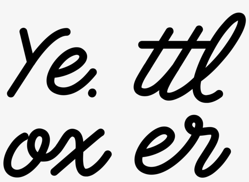 Glyphs From Pink Freehand, Bespoke Typeface For Victoria - Calligraphy, transparent png