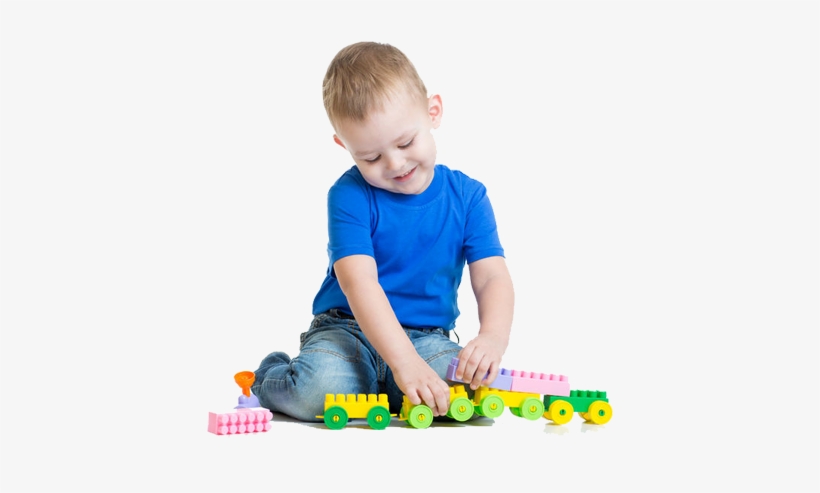 Kid Playing With Train, transparent png
