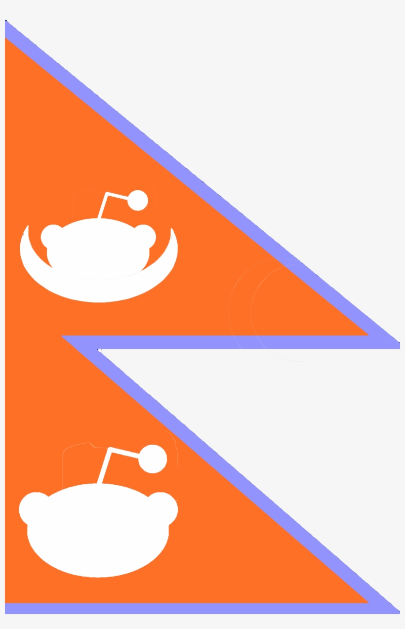 Nepal-style Flag Of Reddit, transparent png