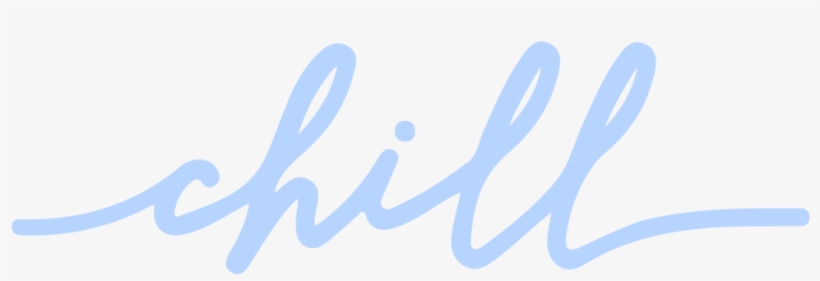 Chill-lightblue - Calligraphy, transparent png