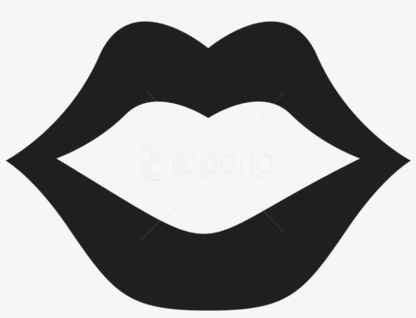 Free Png Movember Mouthpicture Png Images Transparent - Lips Clipart Black And White Png, transparent png