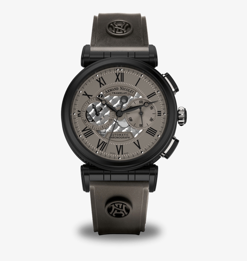Black D - L - C - Stainless Steel 316l With Black Rubber - Watch, transparent png