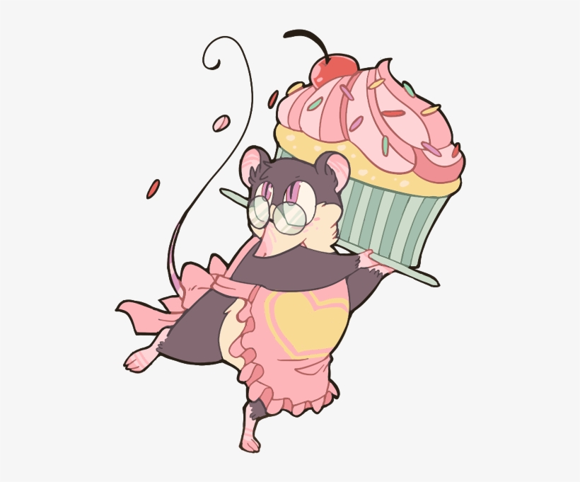 Little Rat Big Cupcake - Cartoon, transparent png