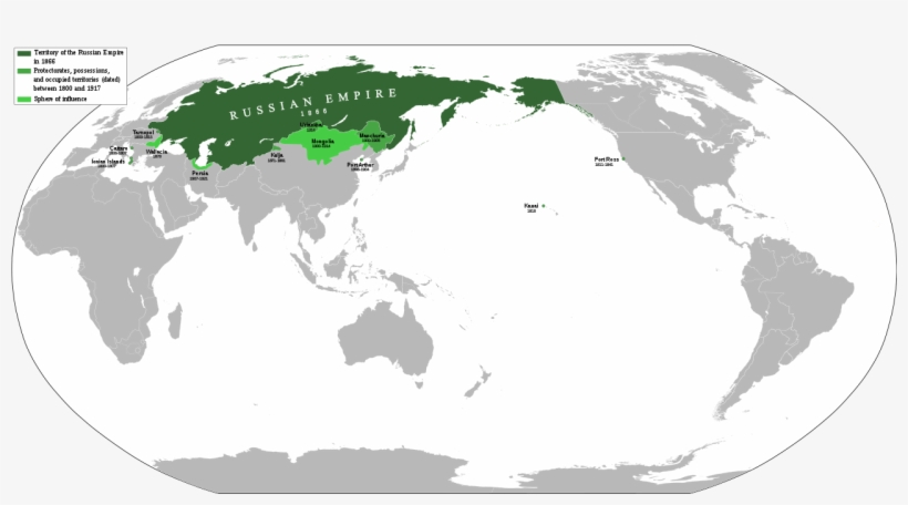 Russian Empire & Historical Flags - Russian Empire On A Map, transparent png