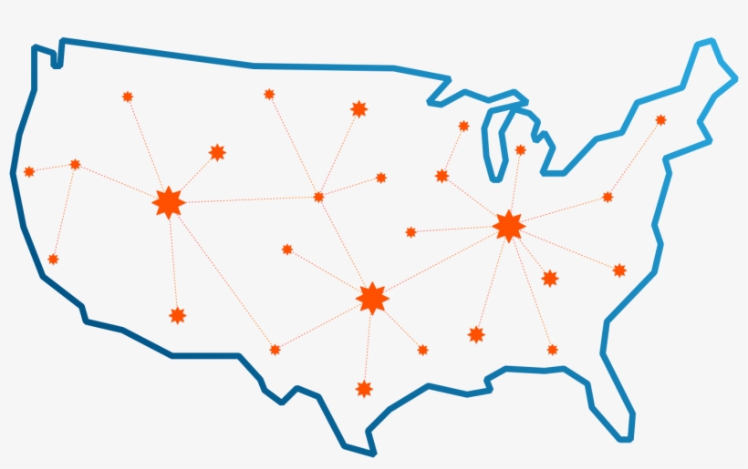 Connections Png - Map Of The Us Black And White Printable, transparent png