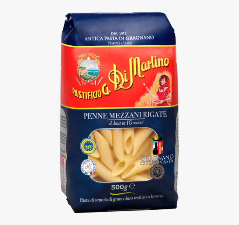 Penne Mezzani Rigate - Di Martino Pasta Tortiglioni, transparent png