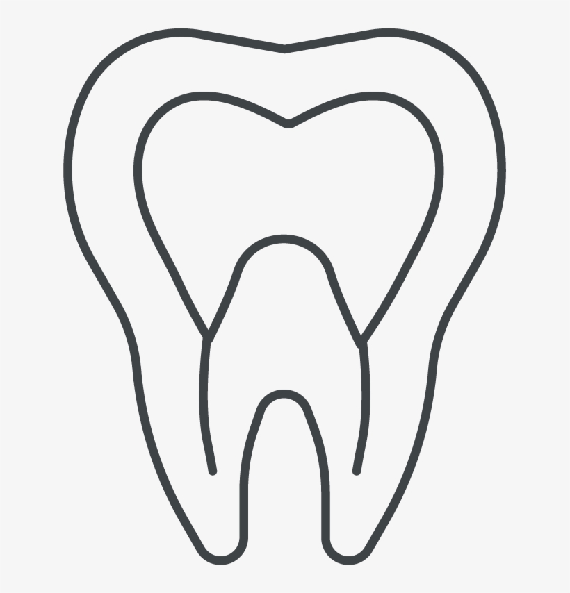 Root Canal Icon - Line Art, transparent png