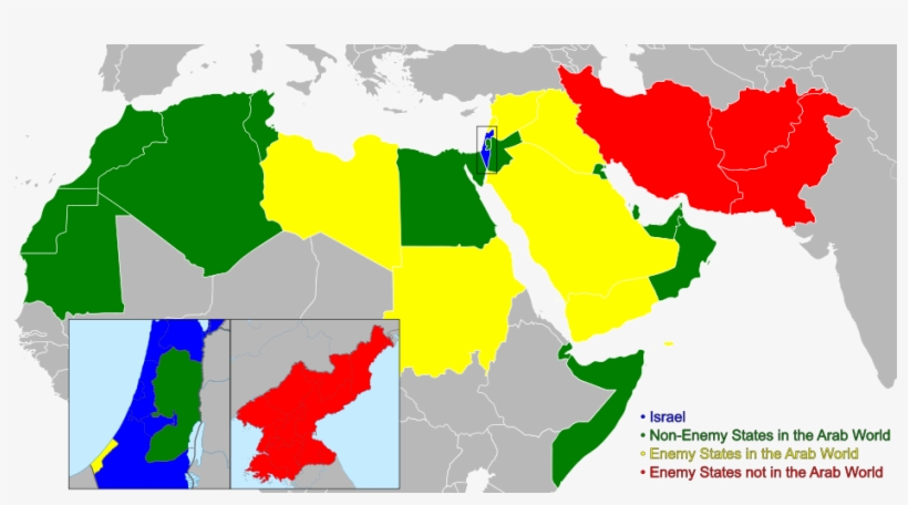 A Map Of Enemy States According To My Israeli Constitution - Pakistan To Saudi Map, transparent png