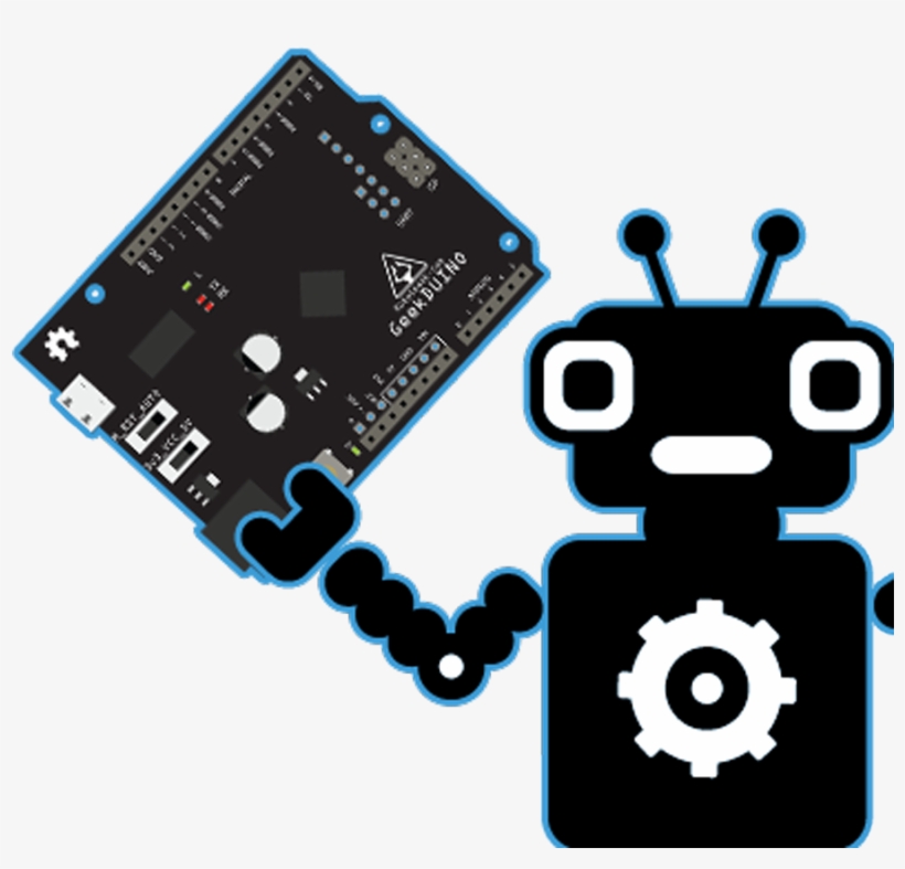 Black And White Robot Clipart, transparent png