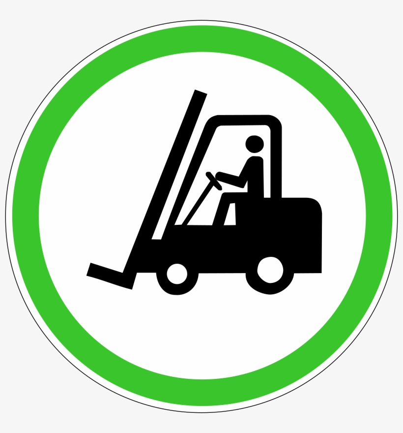 This Png File Is About Forklift , Forklifts , Icon - Caution Forklift Trucks Operating Sign, transparent png
